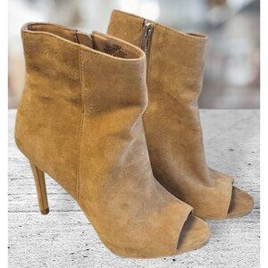 Steve Madden Ladee Booties Tan Suede Size 7.5 M PREOWNED Womens Shoes Boots
